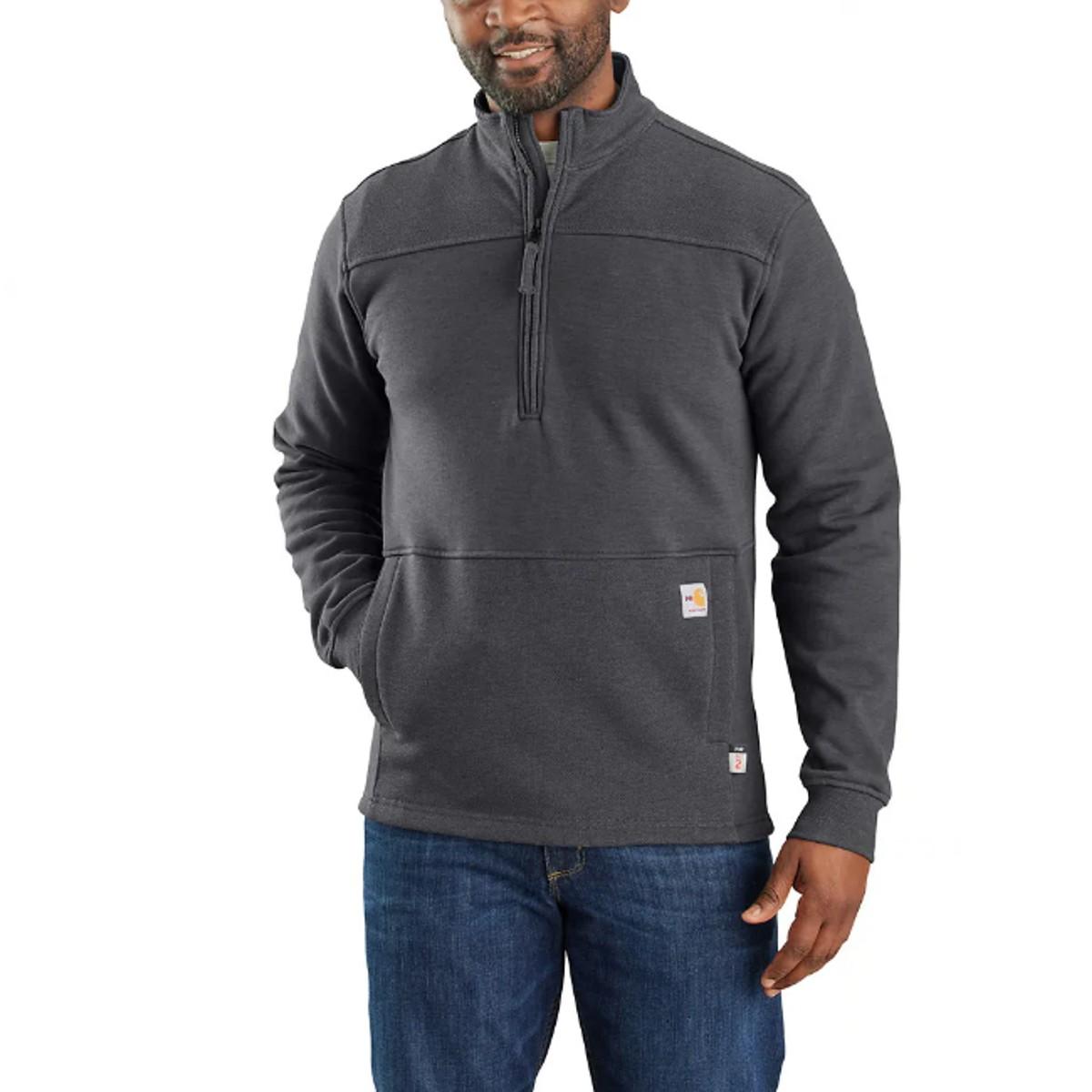 Carhartt FR Rain Defender Relaxed Fit Mock-Neck Fleece Pullover