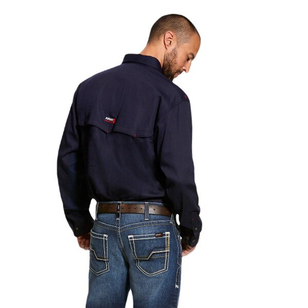 FR Ariat Solid Vent Shirt in Navy