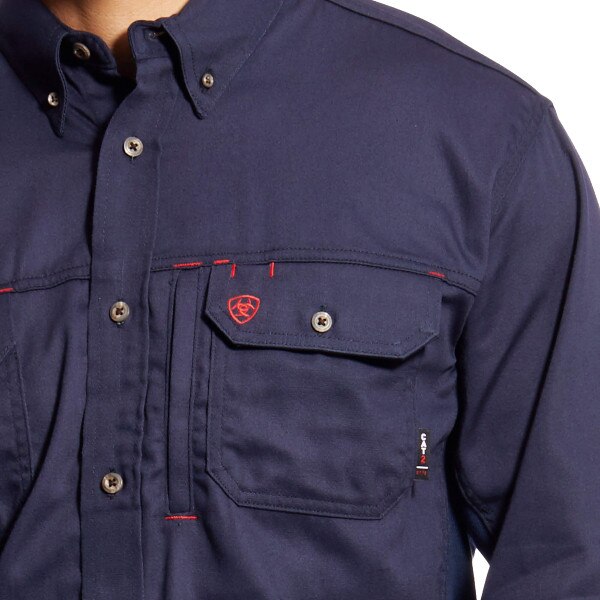 FR Ariat Solid Vent Shirt in Navy