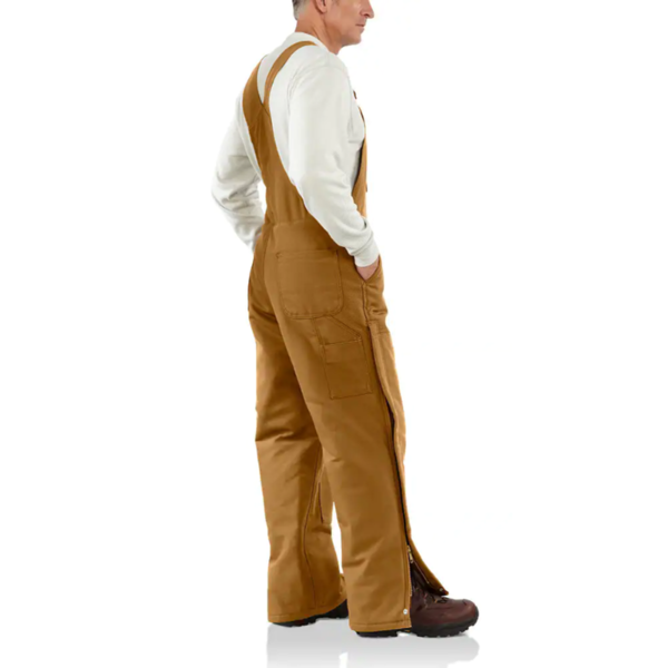 carhartt men's flame resistant duck bib lined overall