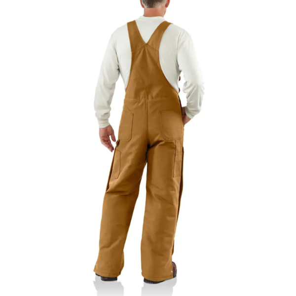 carhartt fr duck bib overall quilt lined
